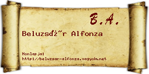 Beluzsár Alfonza névjegykártya